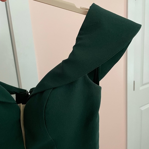 Morilee Madeline Gardner Crepe back satin bridesmaid dress hunter green - Picture 7 of 11